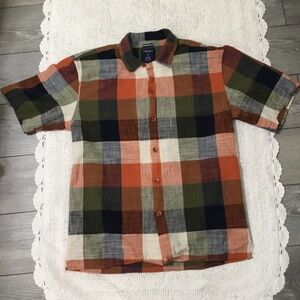 TRUST Linen Blend Gorpcore Casual Button Up Shirt XL